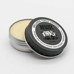 REUZEL close-up of pomade texture demonstrating dry matte hold