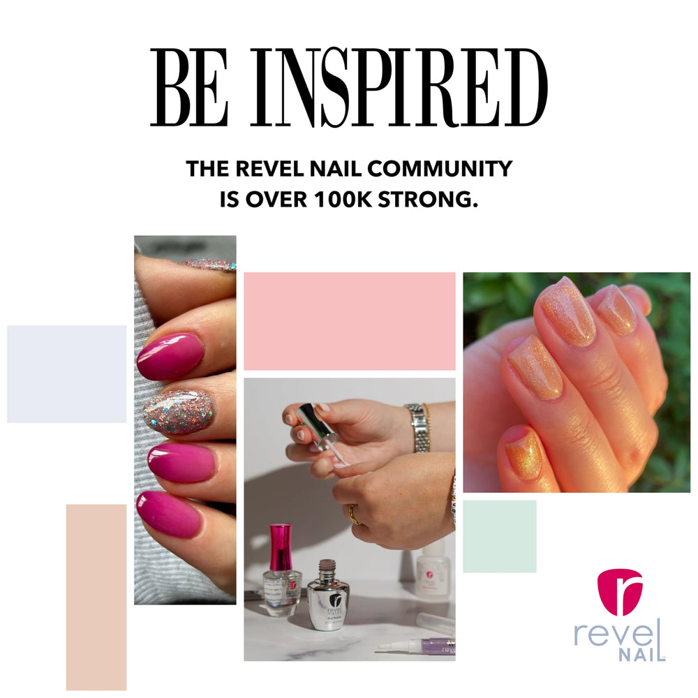 Applying Revel Nail activator over dip powder on a nail to harden color and reduce lifting