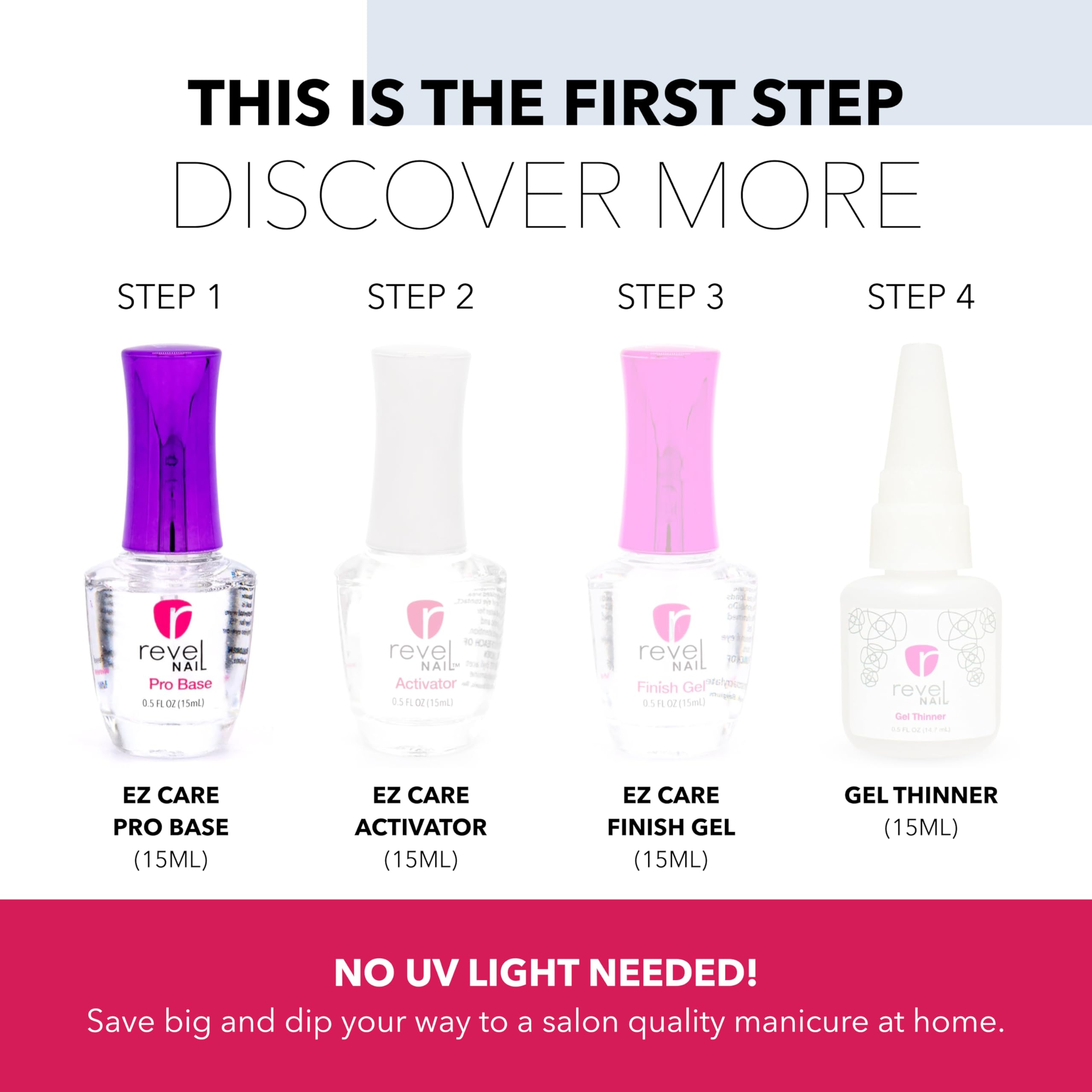 Revel Nail base coat being applied to nail to improve powder bond and longevity