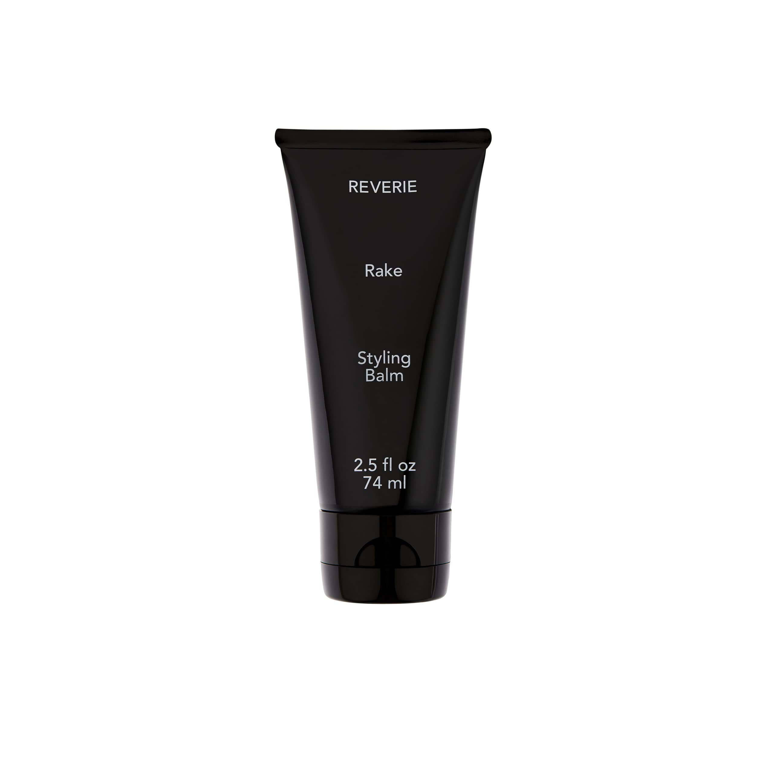 REVERIE front jar of Rake Styling Balm shows packaging and clean formula benefits