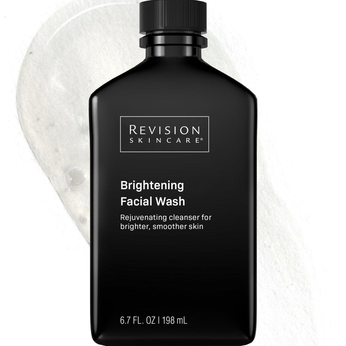 Revision Skincare bottle front view showing brightening facial wash benefits