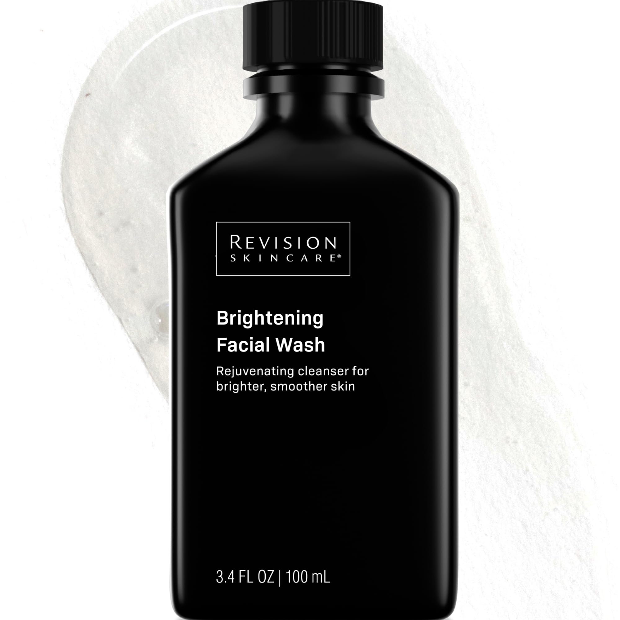 Revision Skincare front view of brightening facial wash showing clean packaging and benefit