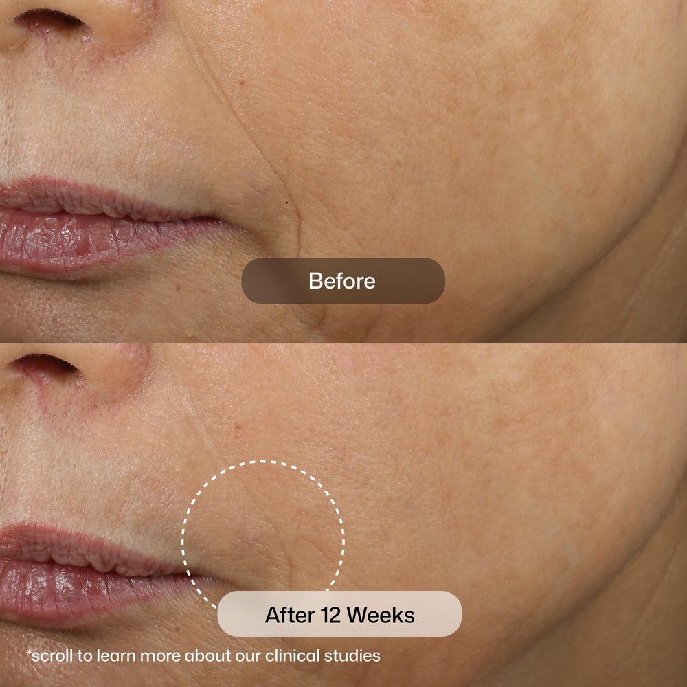 Revision Skincare D·E·J pump detail highlighting controlled dispensing benefit