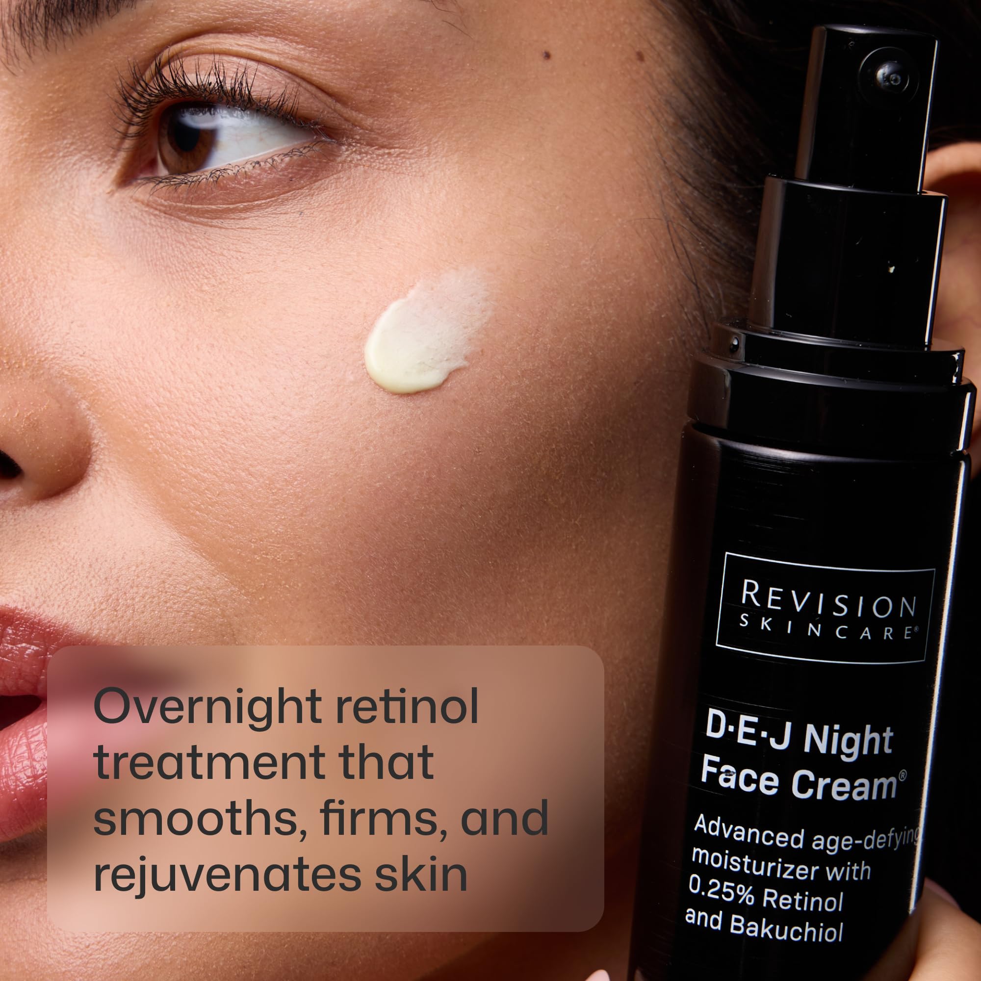 Revision Skincare cream texture close-up highlighting smooth, hydrating finish