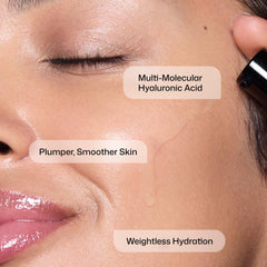 Revision Skincare ingredient list close-up highlighting hyaluronic acids