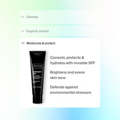 Revision Intellishade clear label close-up showing active ingredients list