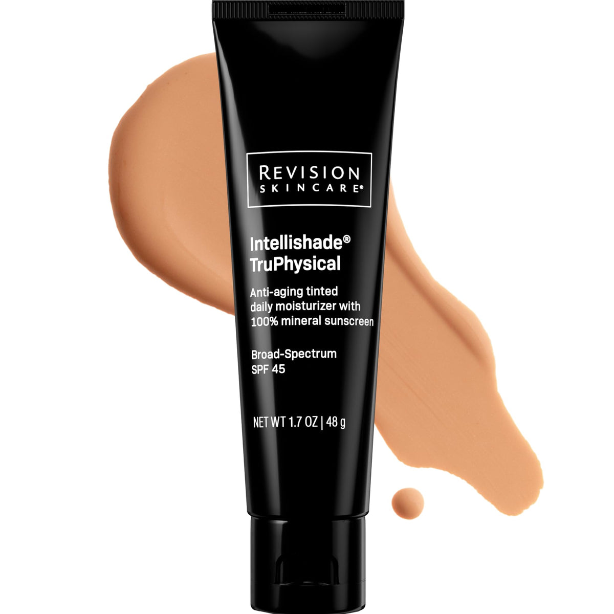 Revision Skincare front packaging showing SPF 45 and tinted moisturizer benefits