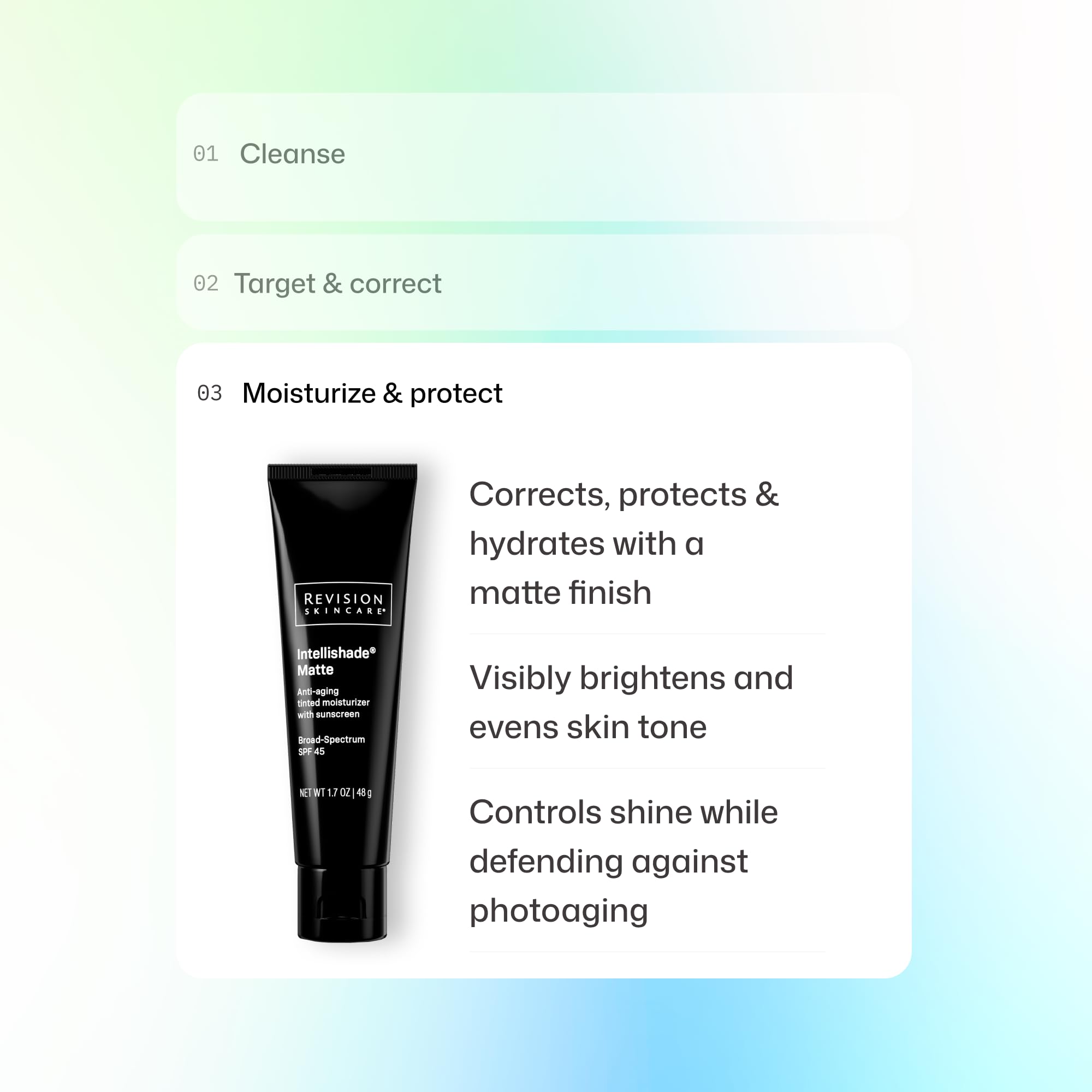 Revision Skincare tube on bathroom counter in morning routine setting showing convenience