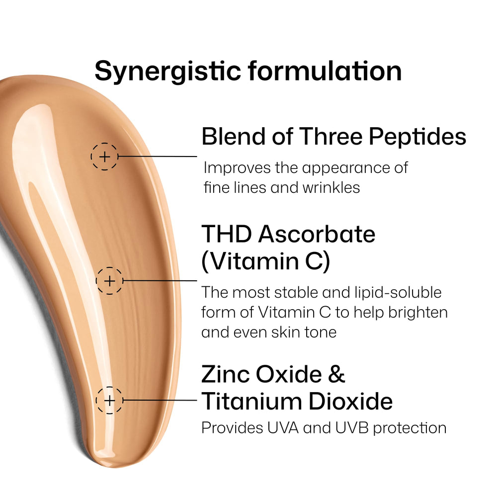 Revision Skincare label close-up highlighting SPF 45 and active ingredient benefits