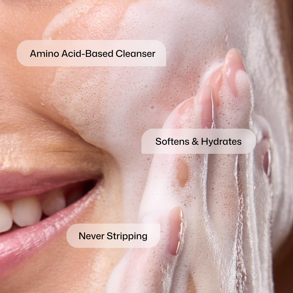 Revision Skincare rich foam texture close-up highlighting soothing moisturizing feel