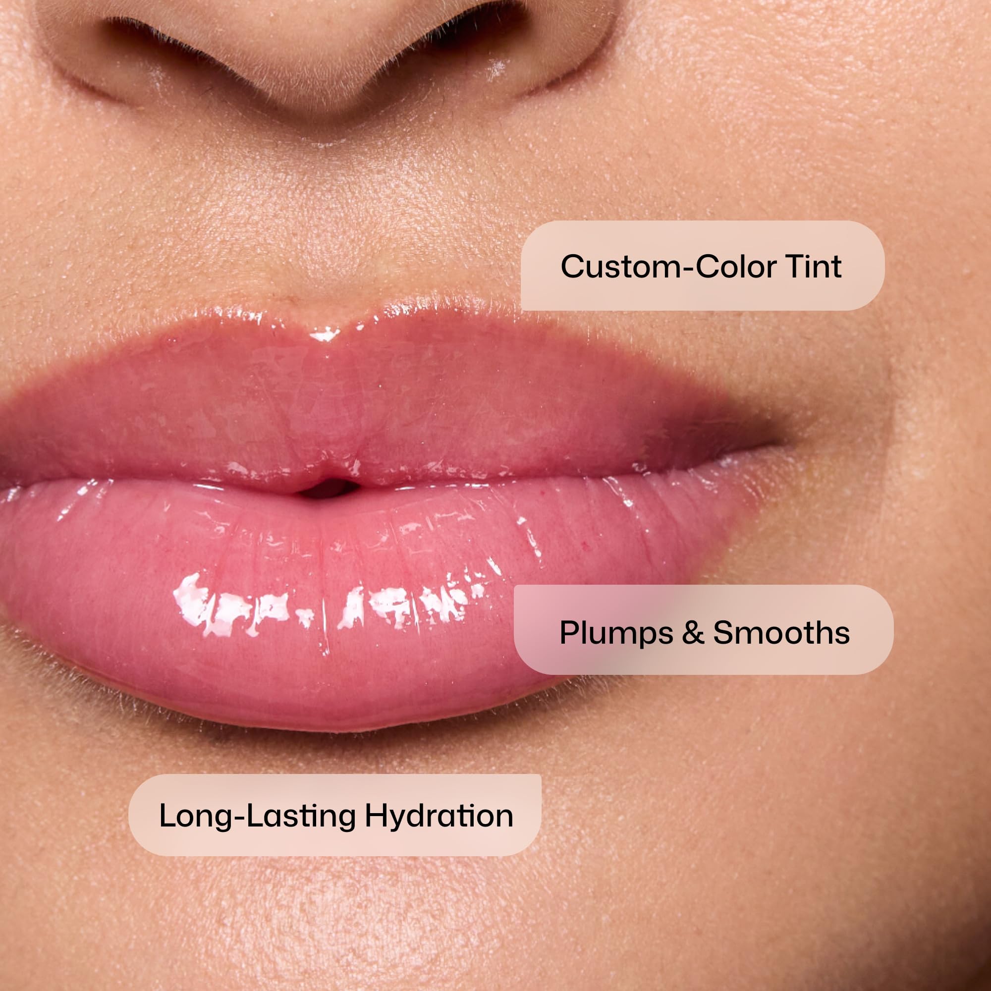 Revision Skincare product on lips in daylight demonstrating subtle, personalized pink tint