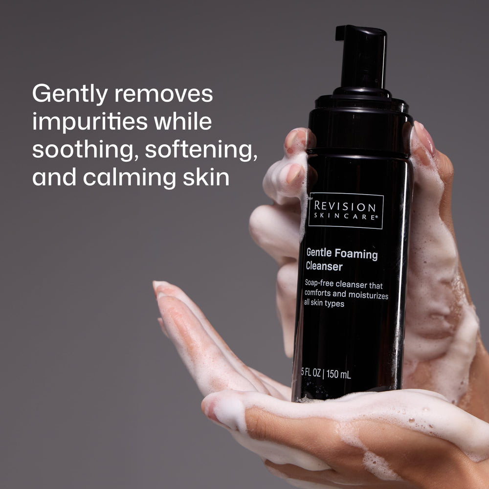 Revision Skincare pump close-up illustrating easy dispensing and controlled usage