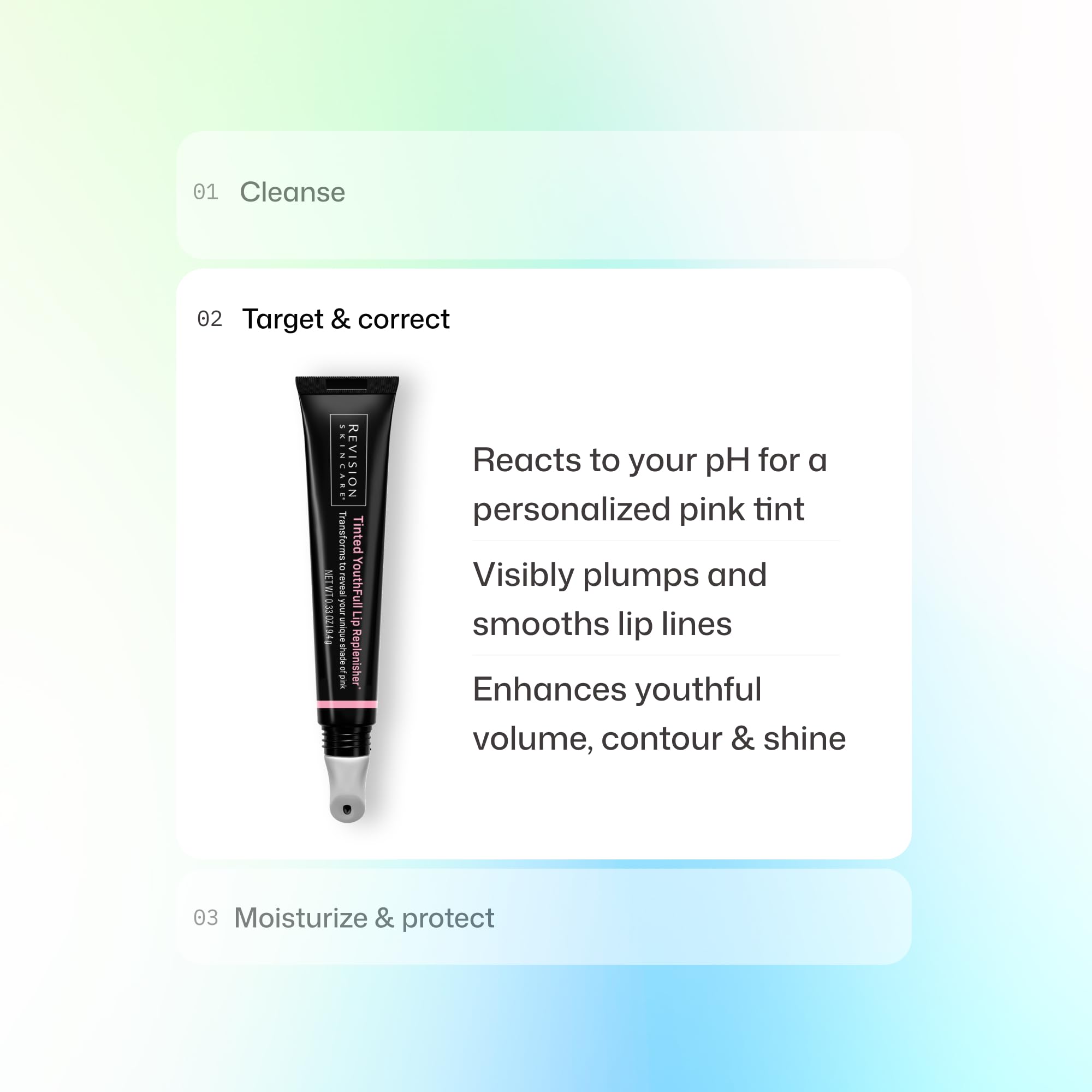 Revision Skincare product beside a pen to show compact 0.33 oz travel-ready size