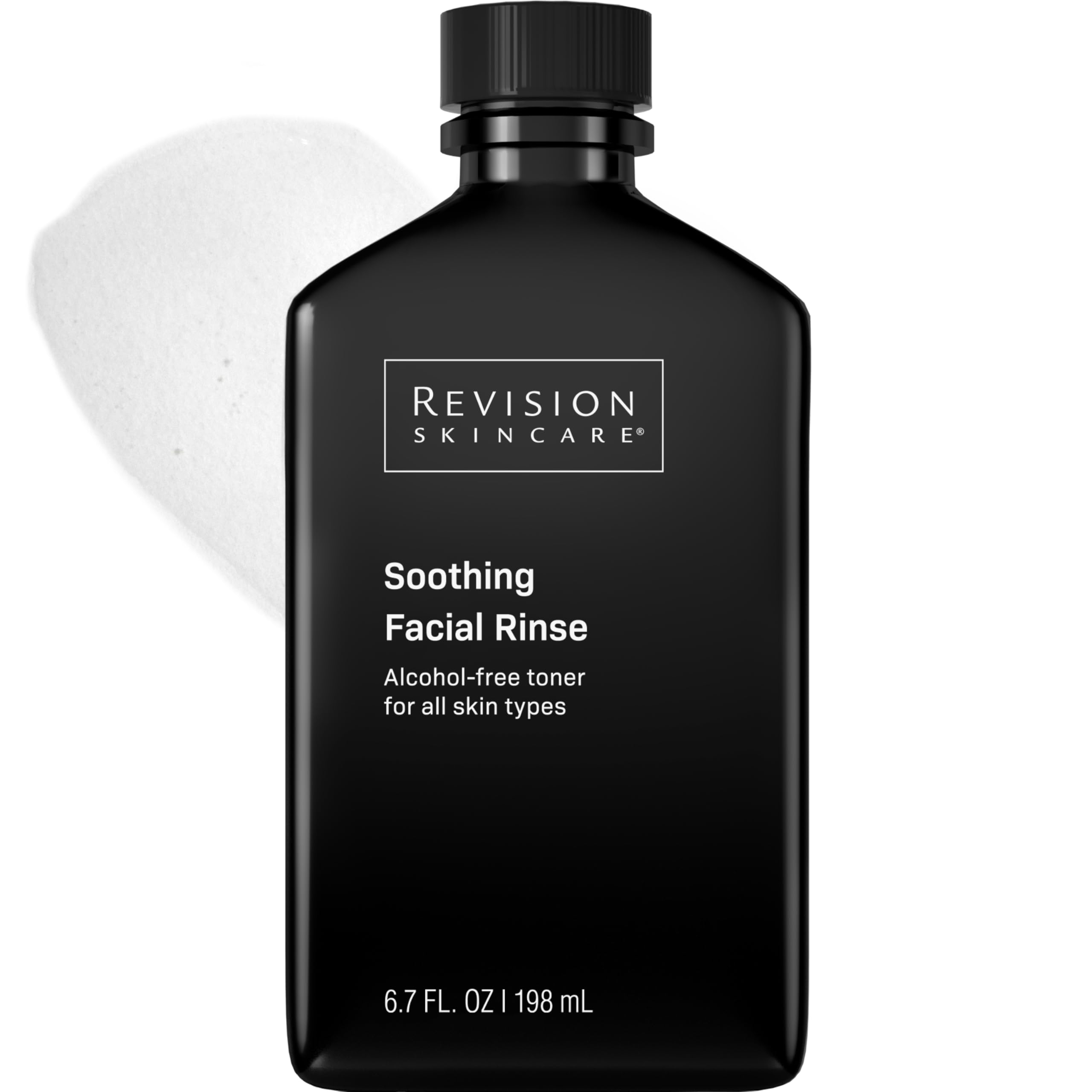 Revision Skincare front bottle shot showing clean packaging and calming benefit