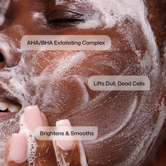 Revision Skincare pump dispensing cleanser into hand for easy use