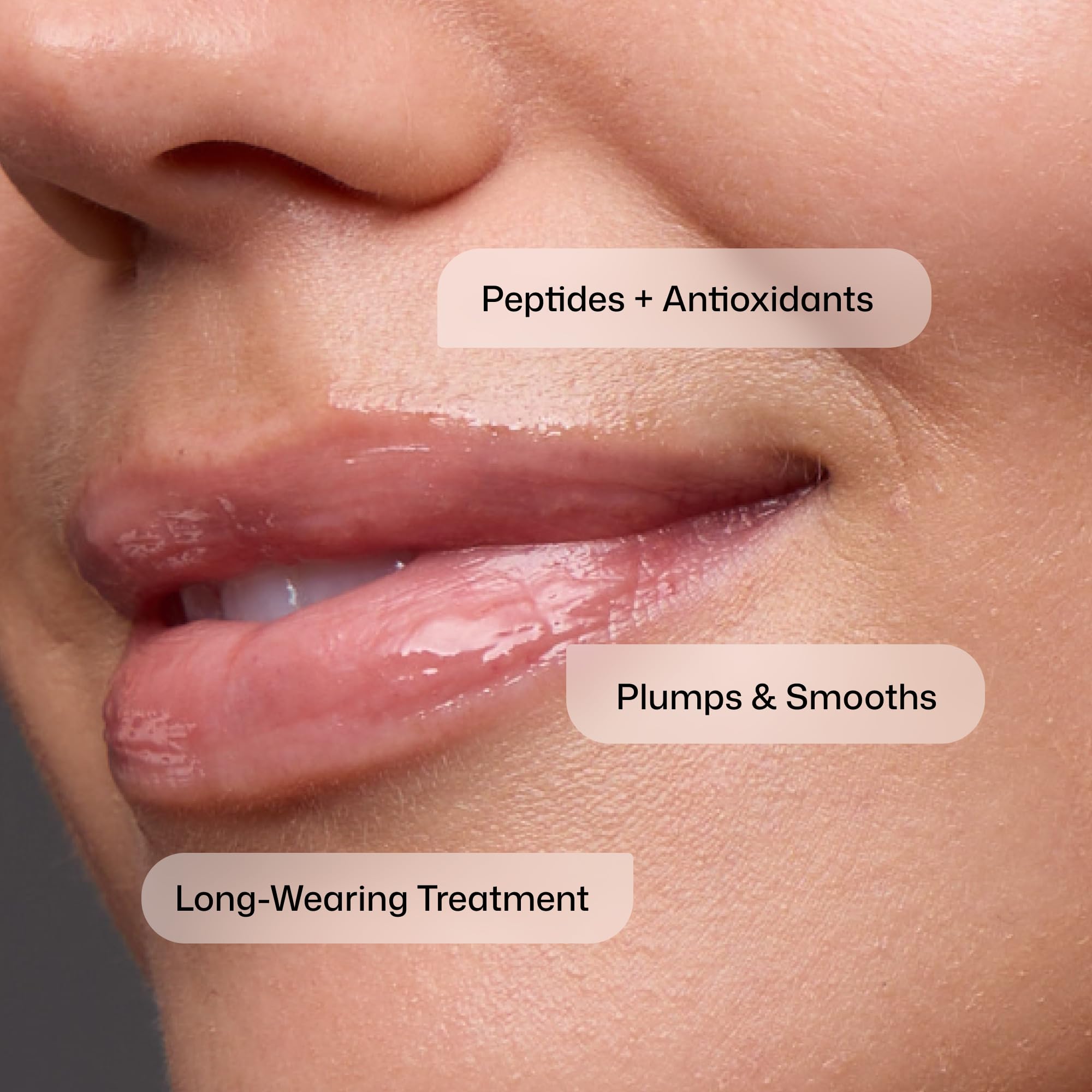 Revision Skincare glossy texture swatch demonstrating high-shine and smoothing benefit