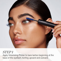 RevitaLash mascara brush detail highlighting even coating benefit