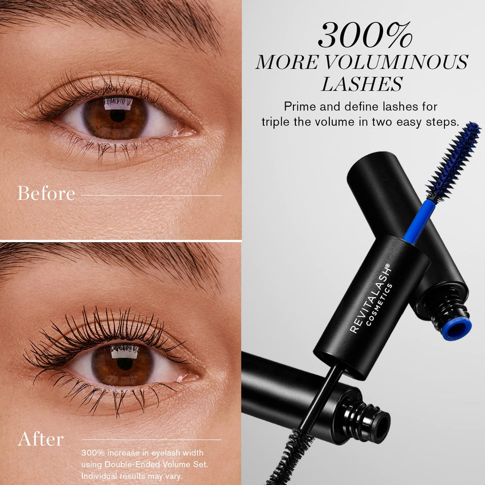 RevitaLash product held in hand showing size and travel-friendly benefit