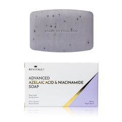 REVITALE front packaging showing calming cleansing bar and benefits