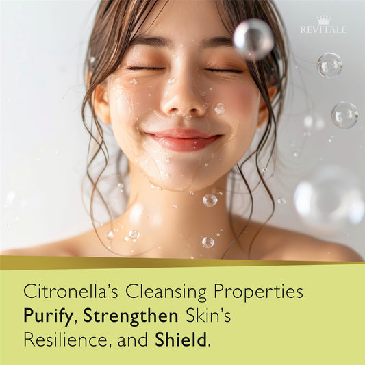 REVITALE soap close-up texture highlighting gentle cleansing action