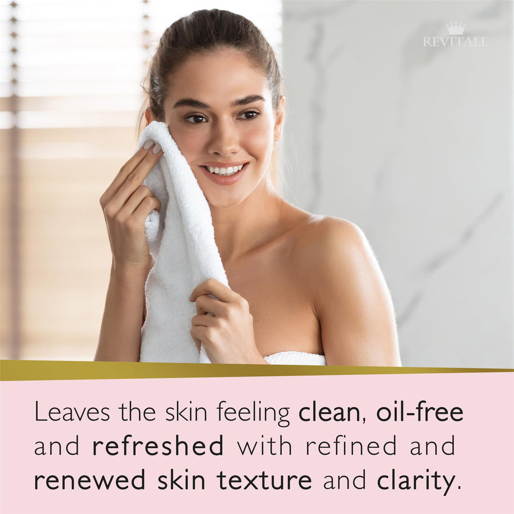 REVITALE bar foaming in hand to demonstrate easy lathering and cleansing