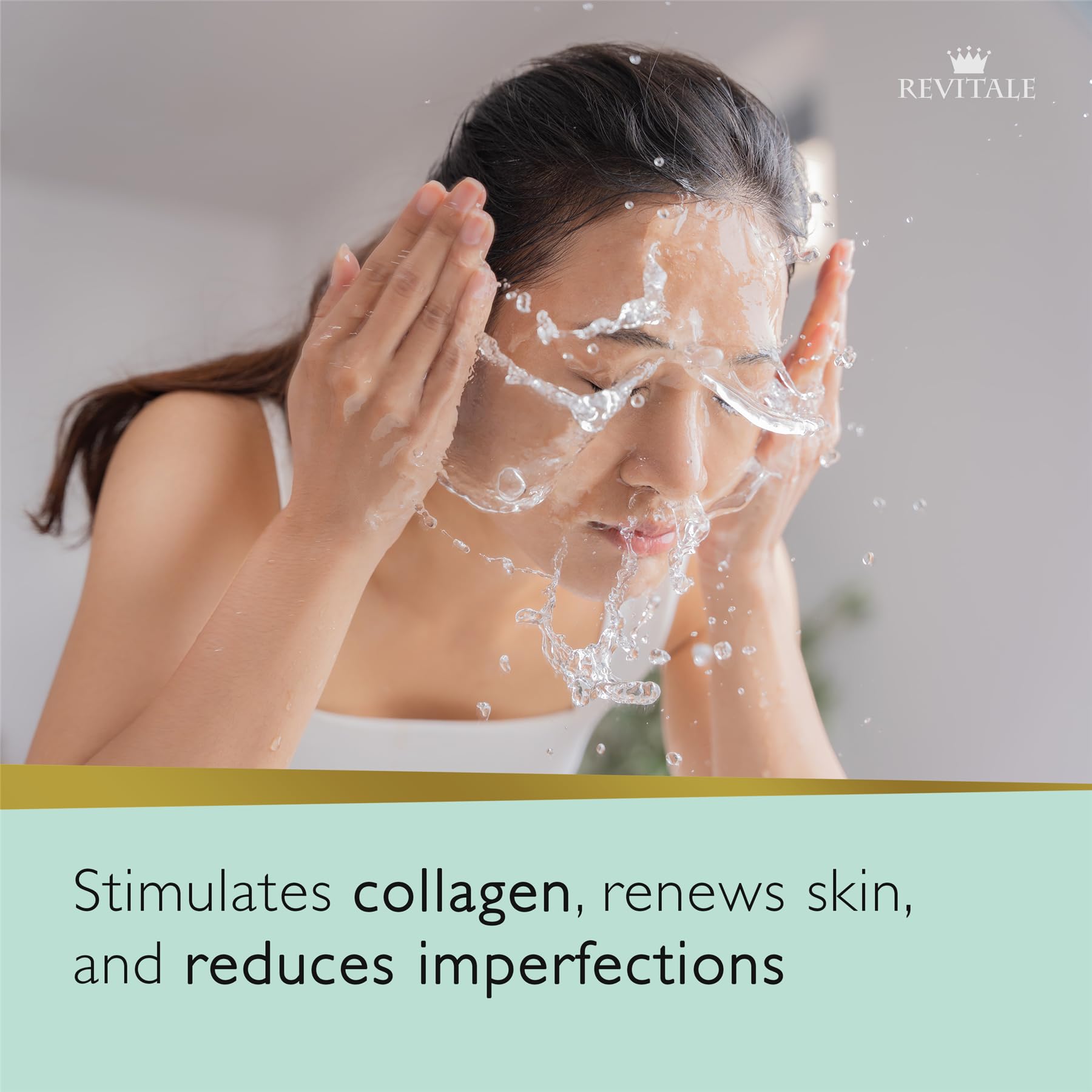 REVITALE soap lather in hand demonstrating smooth cleansing