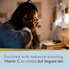 REVITALE lather in hand demonstrating creamy foam and effective cleansing