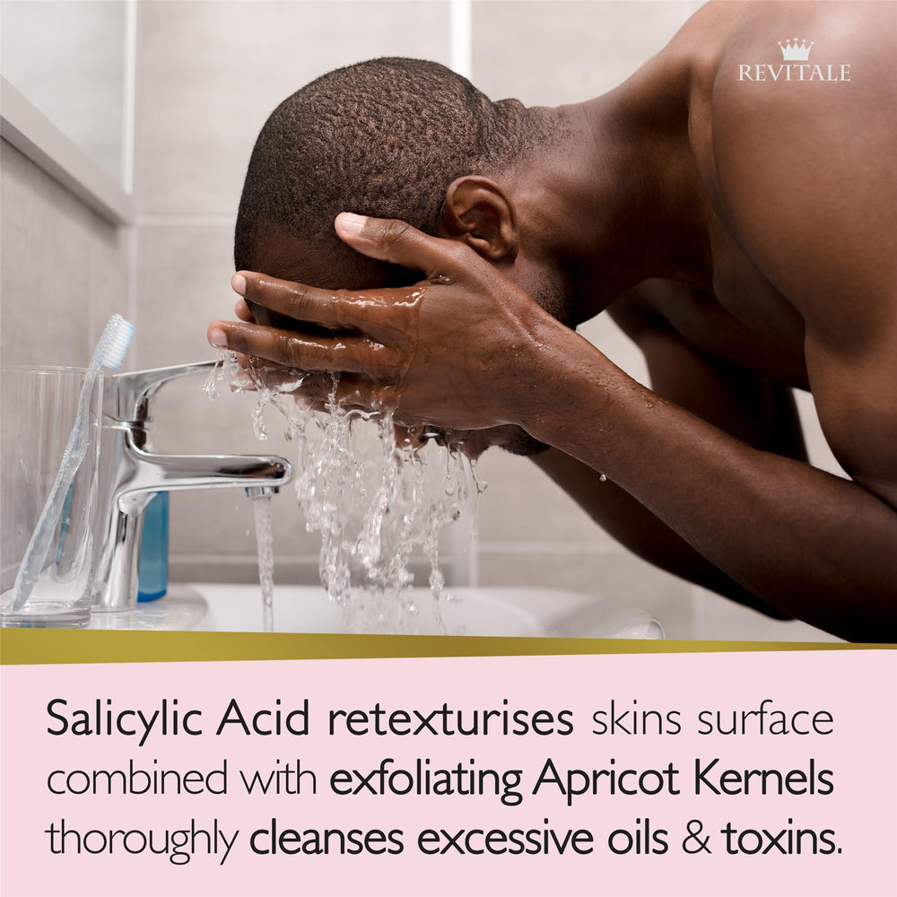 REVITALE close-up of texture with apricot kernel particles for gentle exfoliation