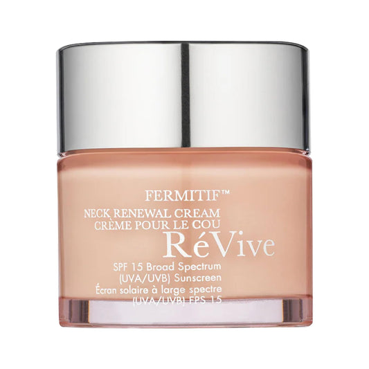 RéVive jar front view showing product packaging and premium finish benefits