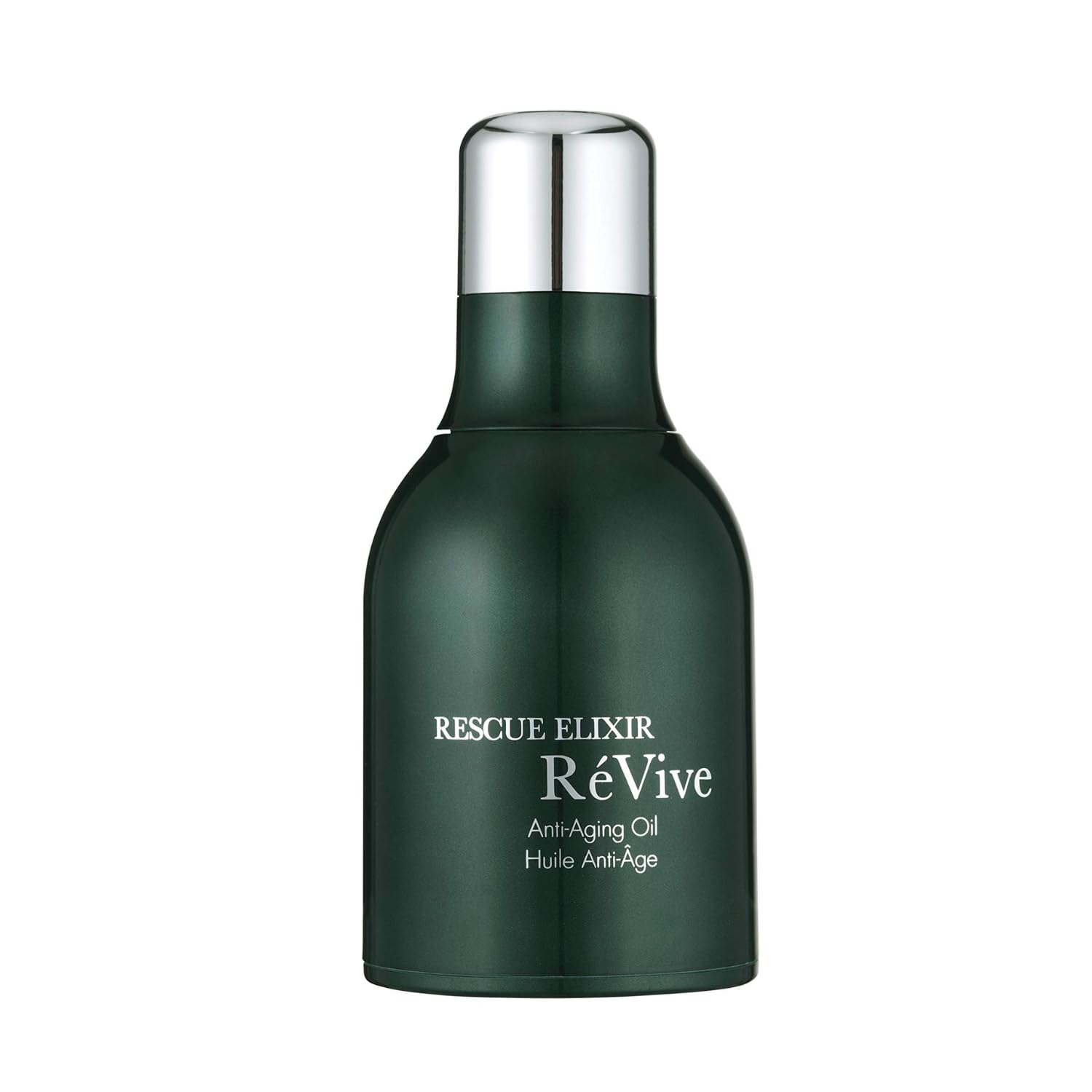 RéVive front bottle view showing sleek rescue elixir packaging and luxury appeal