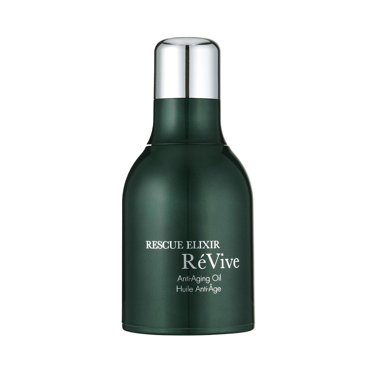 RéVive front bottle view showing sleek rescue elixir packaging and luxury appeal