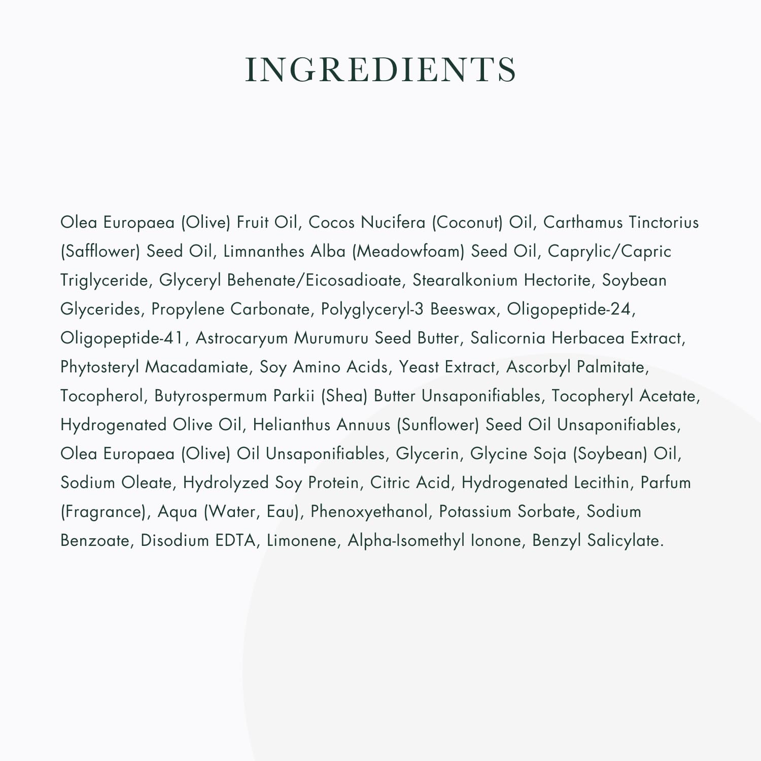 RéVive packaging label detail focusing on ingredients and premium formulation clarity