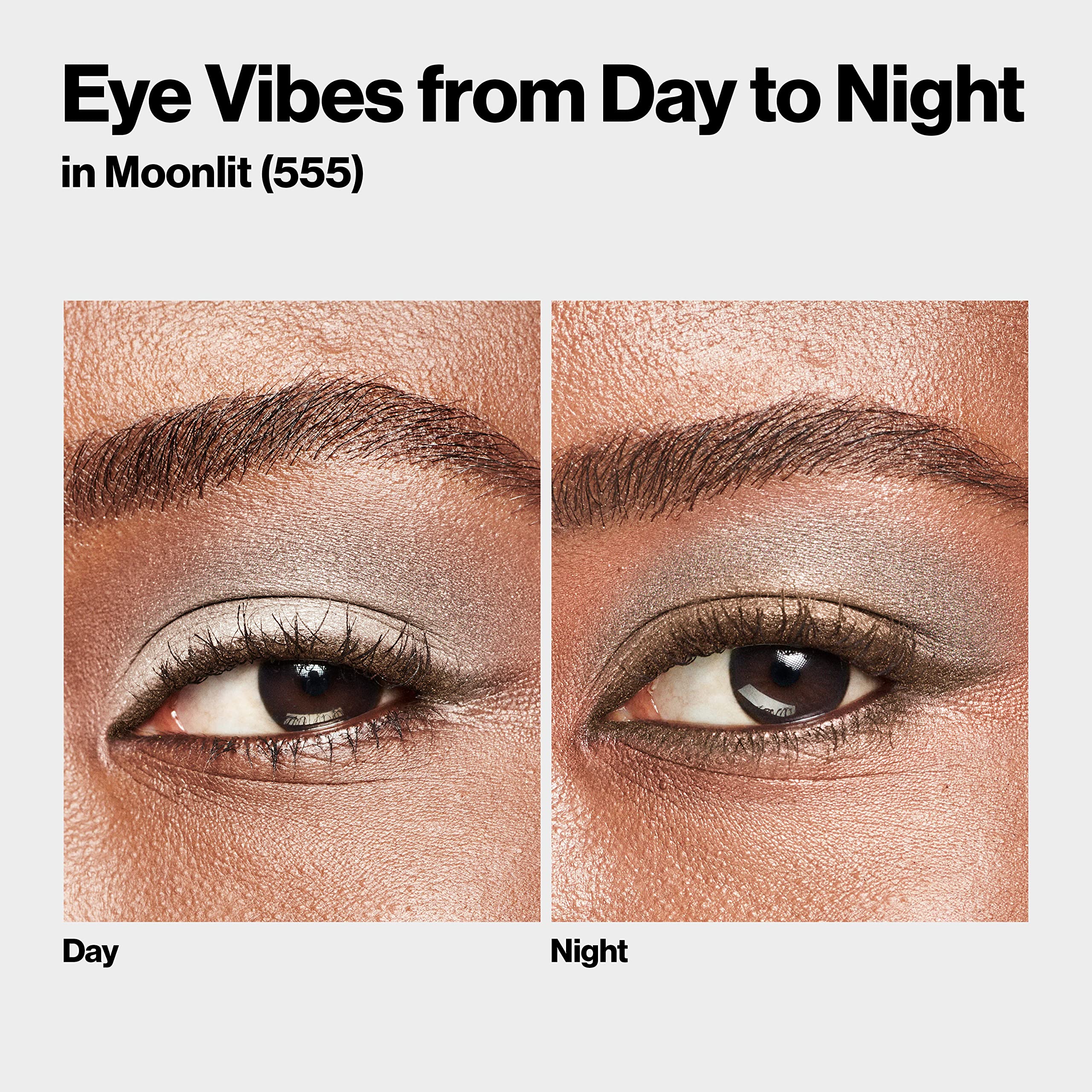 Revlon 555 Moonlit shade label close-up showing shade names and organized selection