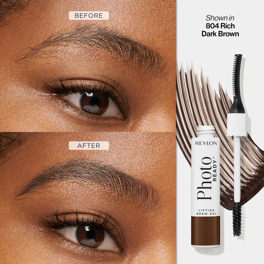 Revlon 804 rich dark brown swatch on skin demonstrating buildable pigment
