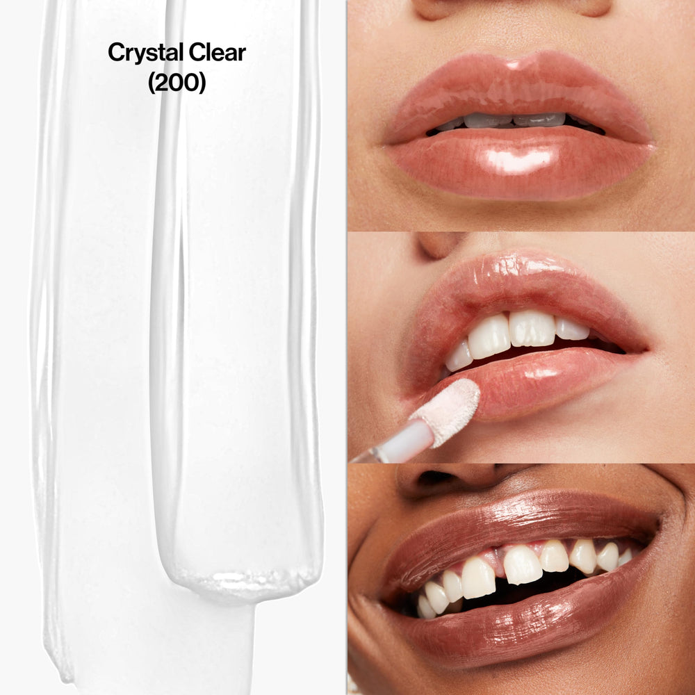 Revlon oversized applicator tip close-up for even glossy coverage and easy application
