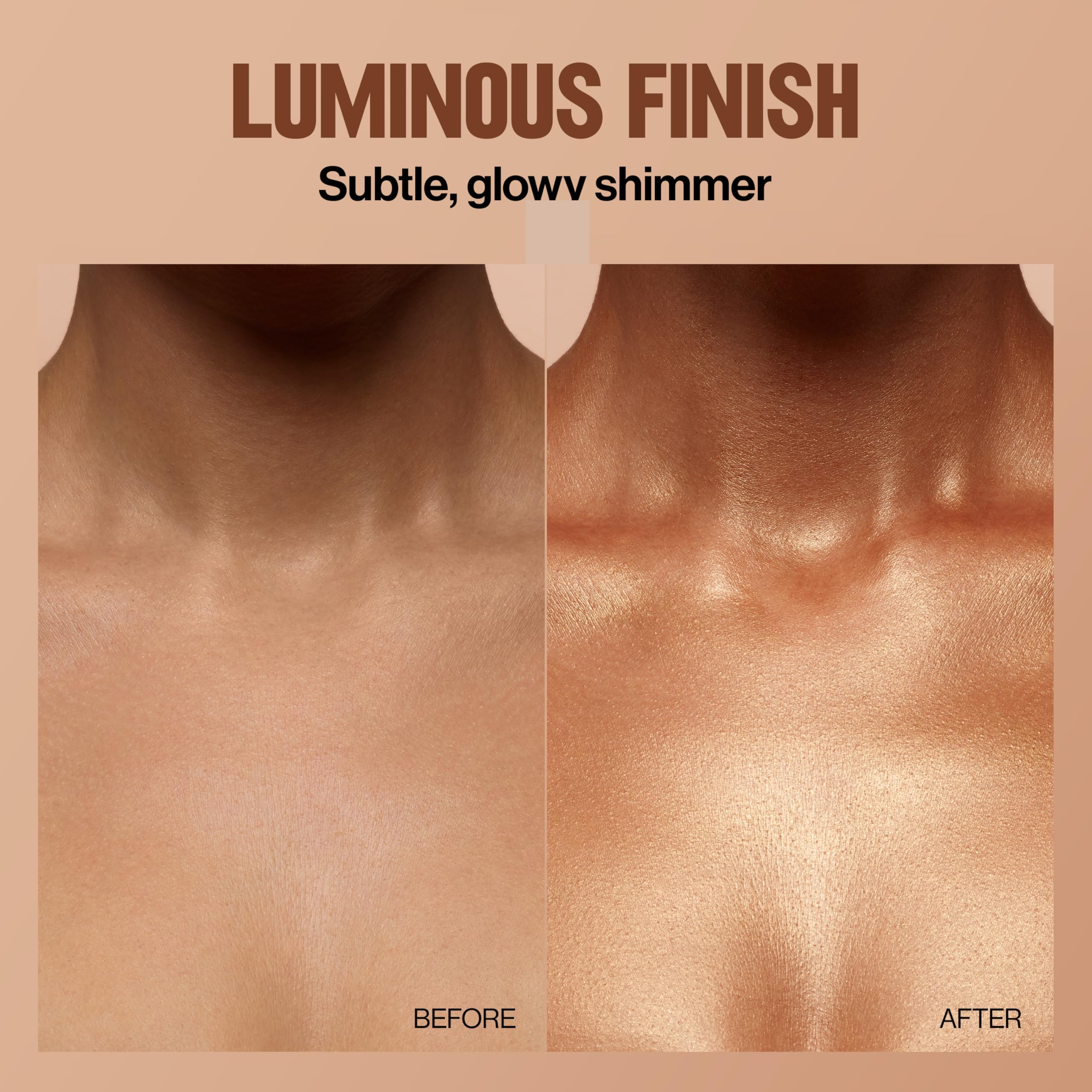 Revlon applied on cheekbone for instant luminous highlight