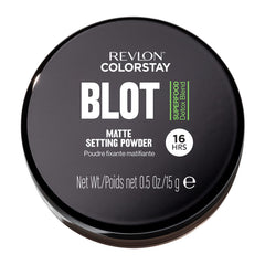 Revlon ColorStay Blot front packaging showing compact and label for easy storage benefit