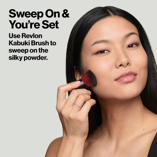 Revlon ColorStay Blot open jar close-up of fine powder revealing smooth, matte finish benefit