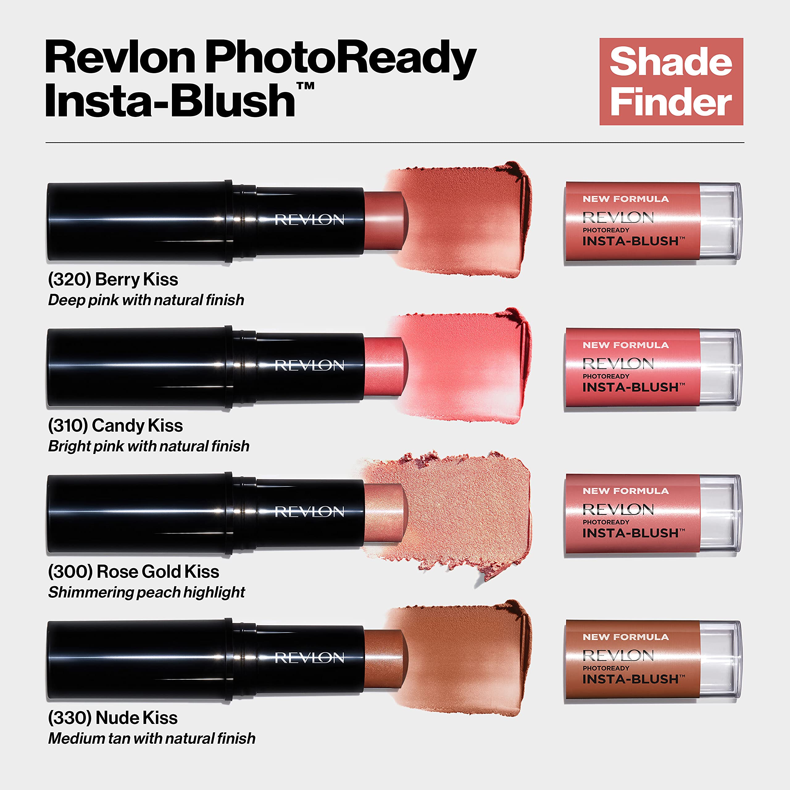 Revlon blush stick held in hand for size comparison and convenient portability