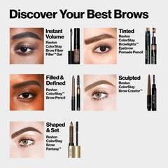 Revlon lifestyle shot in morning routine highlighting quick brow touch-up