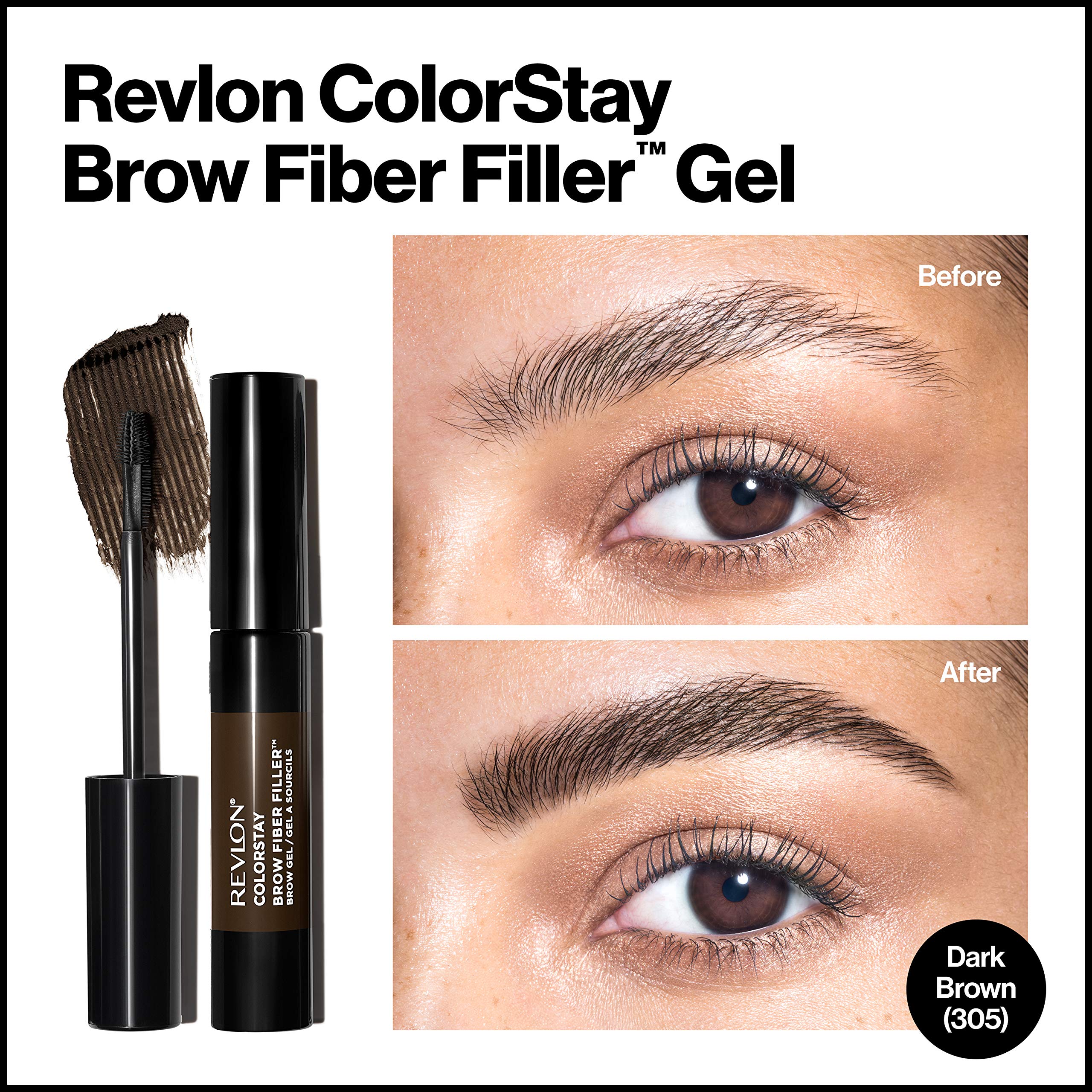 Revlon dual brush-and-comb applicator delivering even fiber distribution