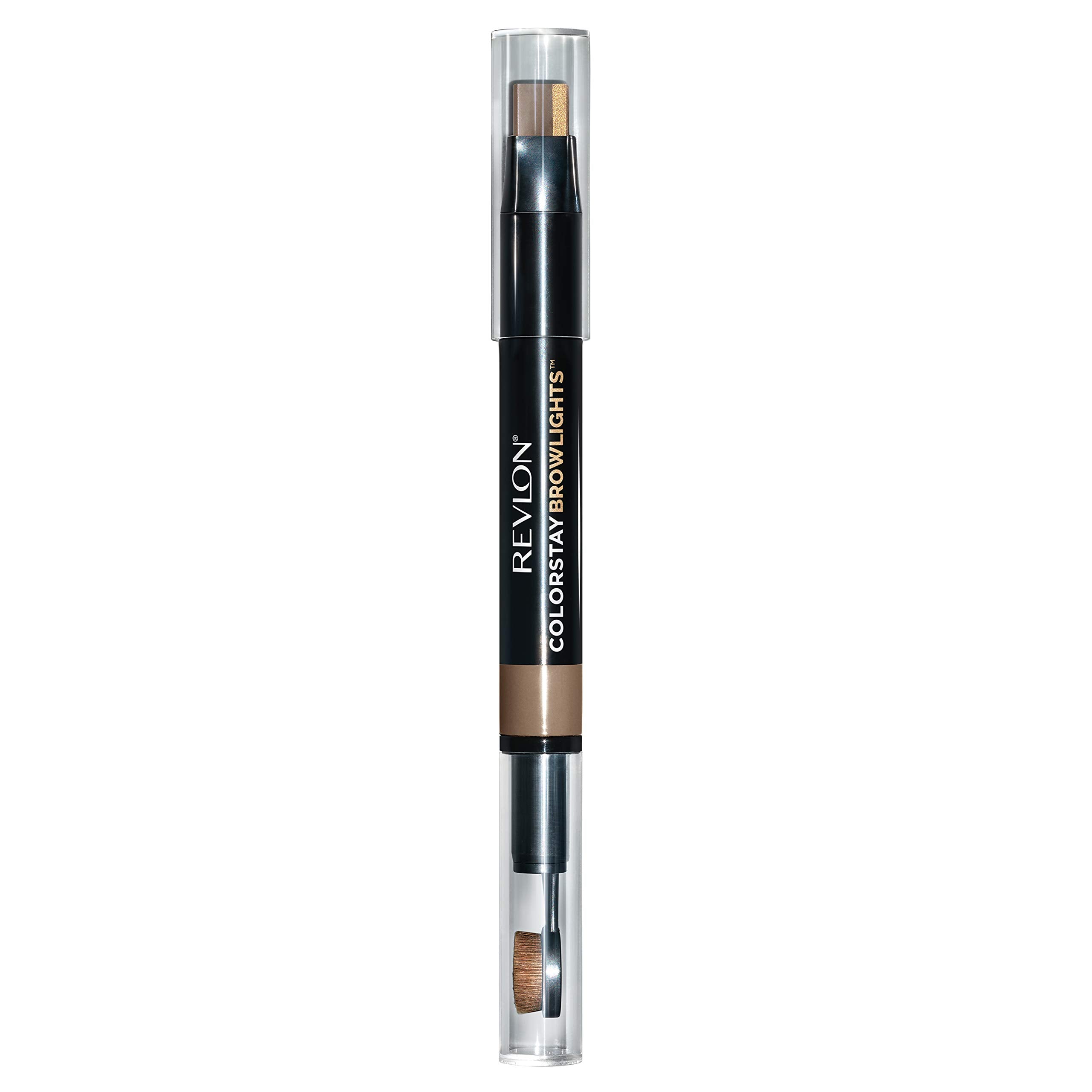 Revlon Browlights front packaging showing pencil and brush for easy shaping
