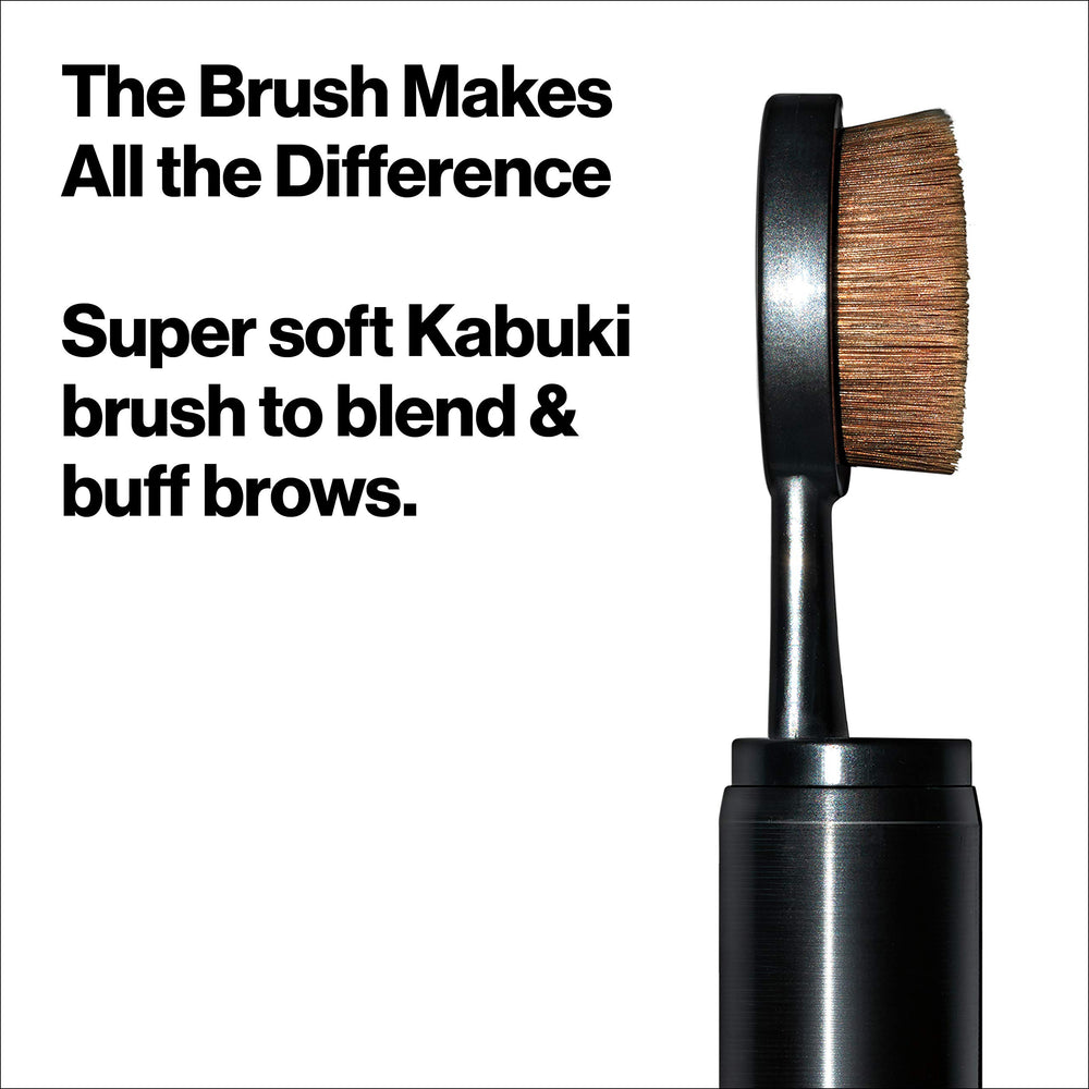 Revlon Browlights in use application on model brow for instant shaping