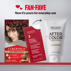 REVLON back label close-up listing ingredients and usage benefits