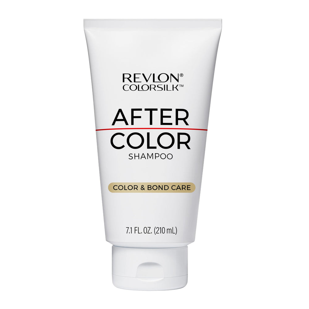 REVLON ColorSilk front bottle view showing product and benefit of color care