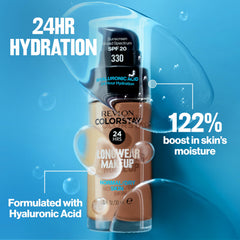 Revlon ColorStay applied on forearm demonstrating buildable medium coverage