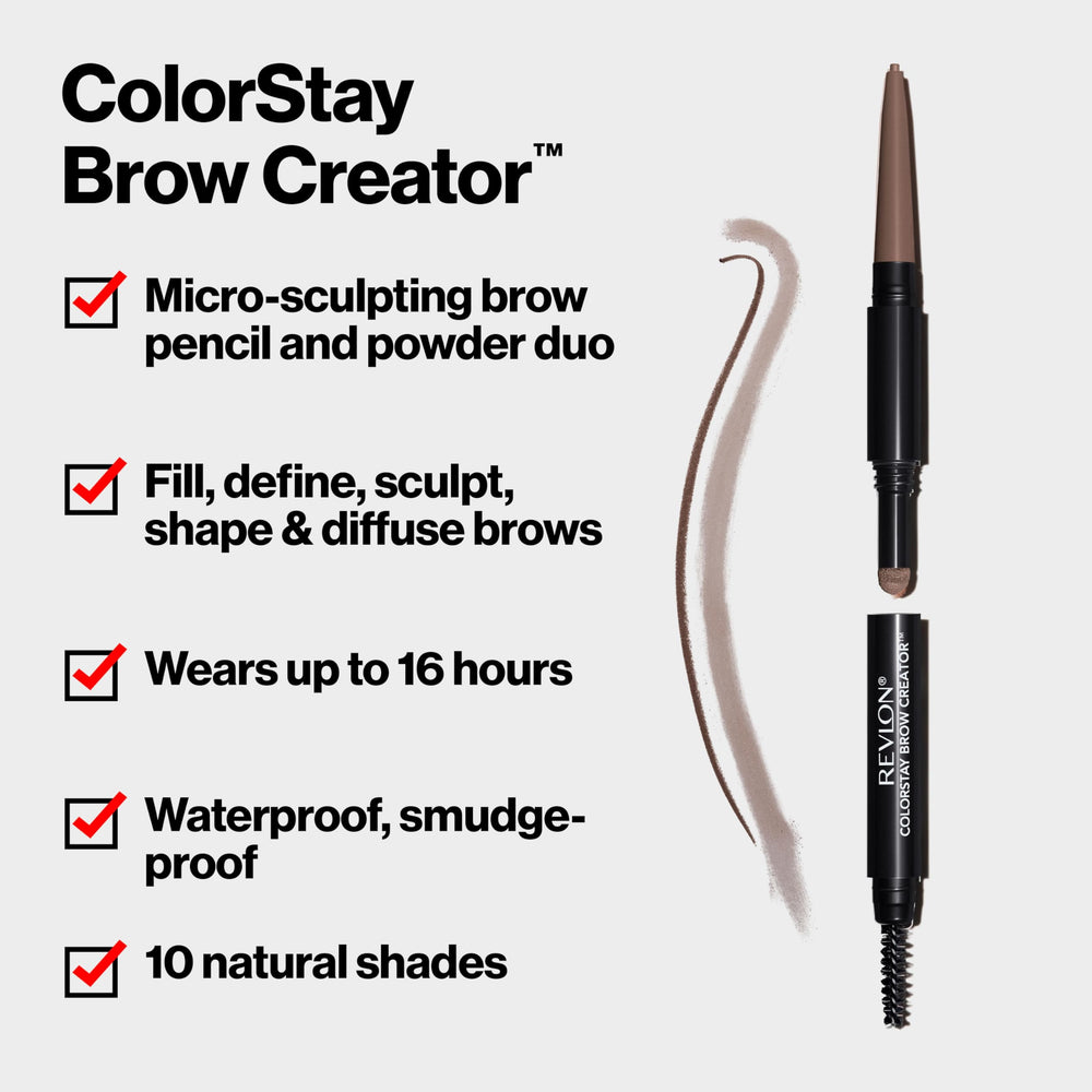Revlon ColorStay Brow Creator powder pan detail for soft blended brow color
