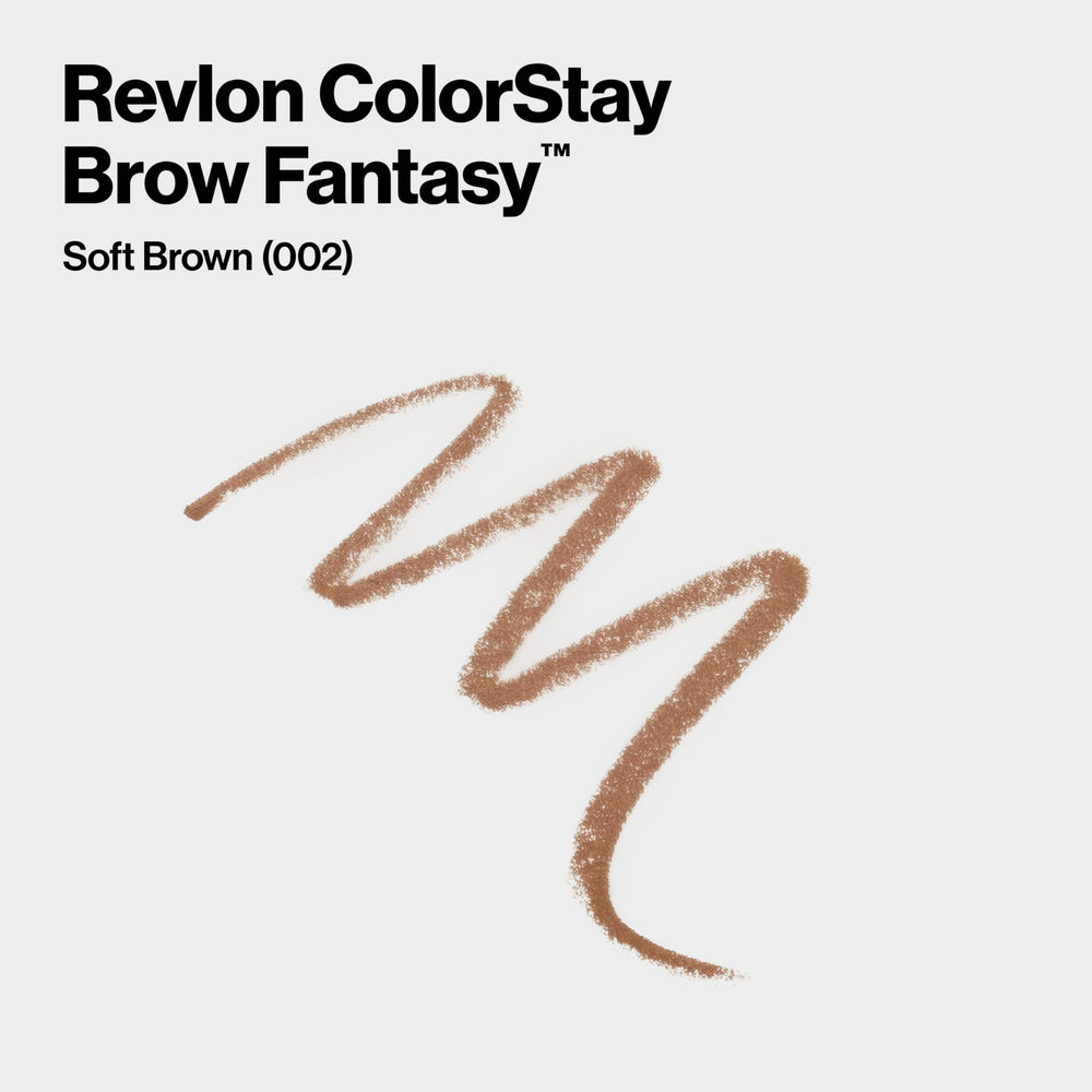 Revlon ColorStay Brow Fantasy pencil tip close-up demonstrating precise strokes