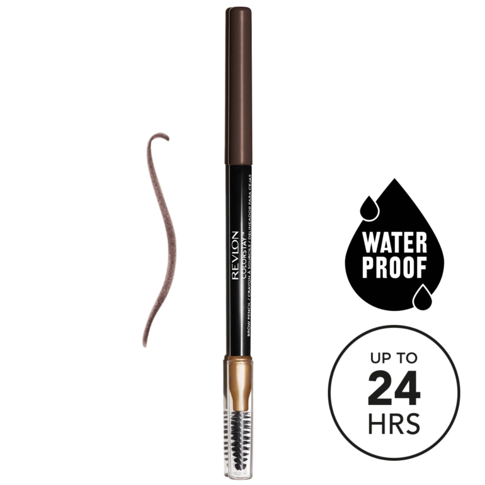 Revlon ColorStay Brow Pencil applying to brows for defined, lasting shape