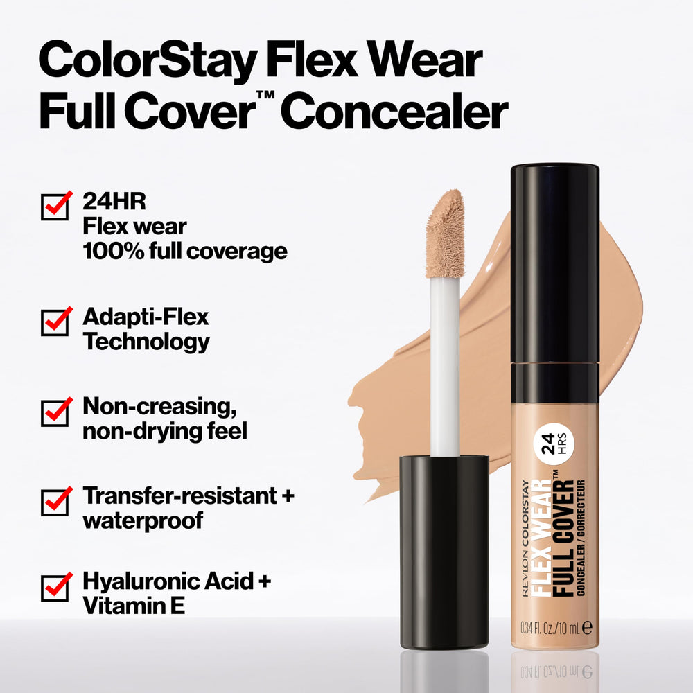 Revlon ColorStay Flex Wear texture swipe demonstrating smooth coverage benefit